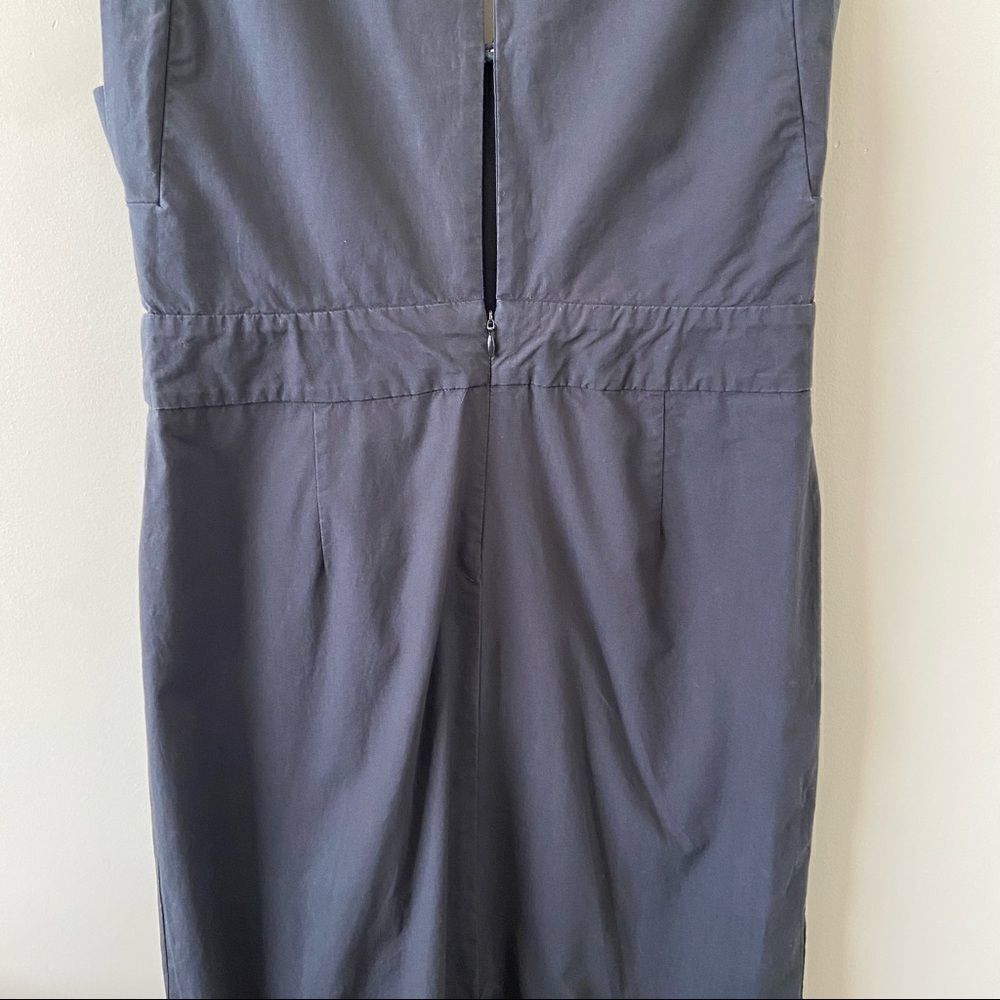 Aritzia-1-01 babaton Judith 100% Cotton Structured Deep V Midi Dress (Medium) - Picture 10 of 14